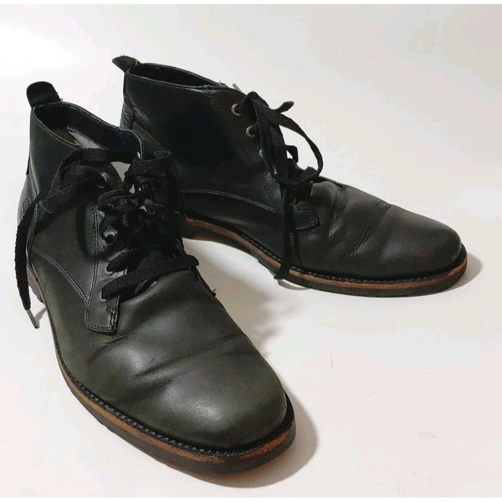 Timberland Men’s Leather Kendrick Chukka Waterproof Ankle Black Boots Size 9